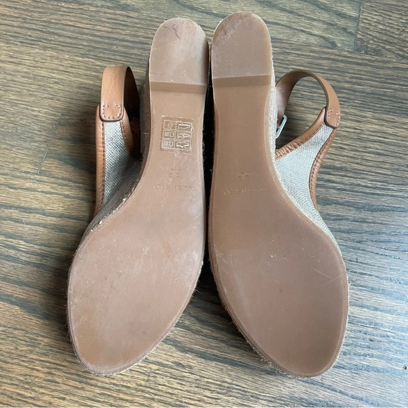 Tory Burch Majorca Peep-Toe Wedge, Royal Tan 36 - Picture 9 of 12